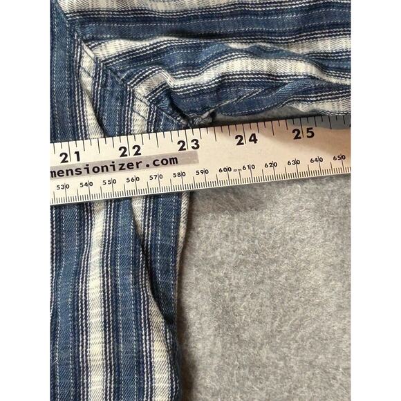 Vtg Wrangler Rugged Wear Shirt Mens Large Button Up Long Sleeve Western Striped - Picture 3 of 10
